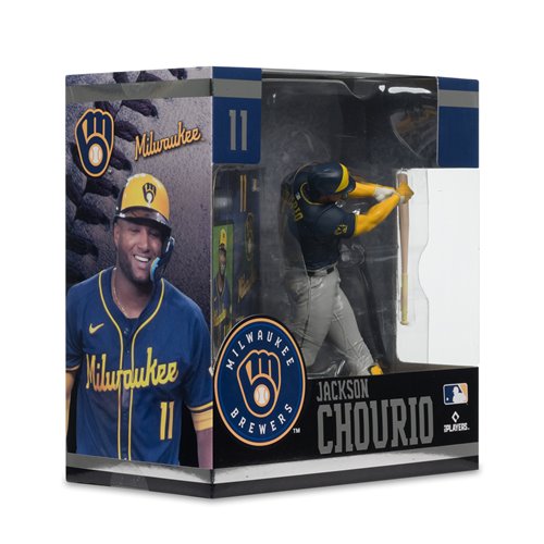 MLB SportsPicks Milwaukee Brewers Jackson Chourio 7-Inch Posed Figure Case of 6