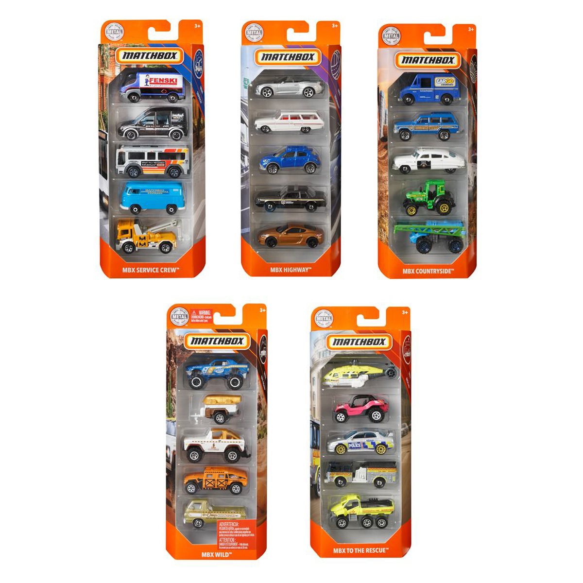 Matchbox Car Collection 5Pack Mix 1 Case