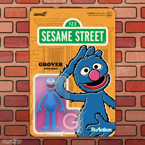 Sesame Street Grover 3 3/4-Inch ReAction Figure