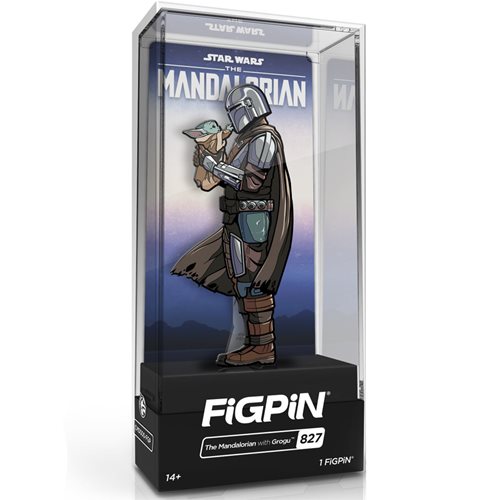 Star Wars: The Mandalorian The Mandalorian with Grogu FiGPiN Classic 3-Inch Enamel Pin