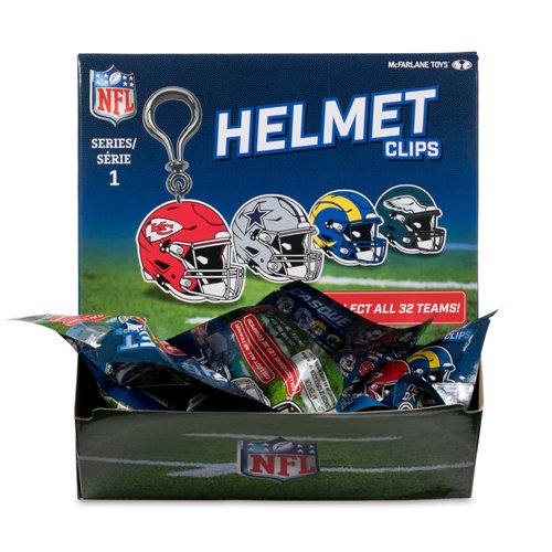 NFL McFarlane SportsPicks Helmets Series 1 Backpack Clips Blind Bag Case of 24