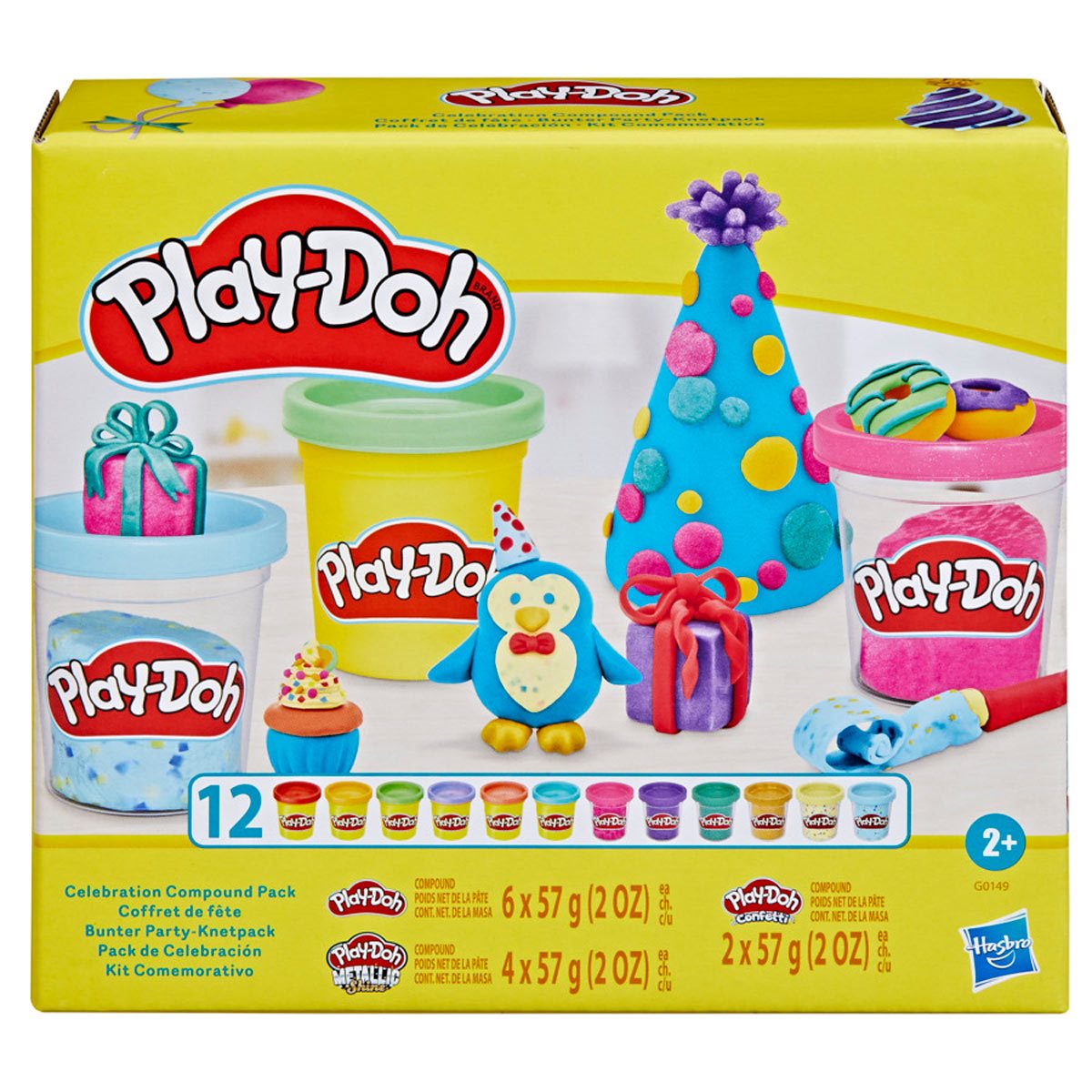 Play-Doh Confetti Compound 24-Pack Bundle, 96 Ounces Modeling Compound 