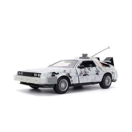 Hollywood Rides Back to the Future Time Machine Frosted 1:24 Die-Cast Metal Vehicle