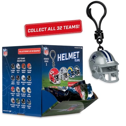 NFL McFarlane SportsPicks Helmets Series 1 Backpack Clips Blind Bag Case of 24