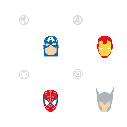 Avengers Character Spot Peel and Stick Wallpaper