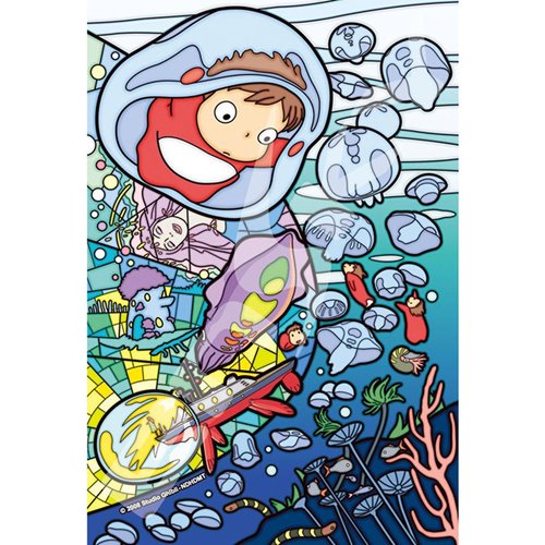Ponyo on the Cliff 126-AC69 Ponyo's Adventure Begins Petite Art Crystal Puzzle