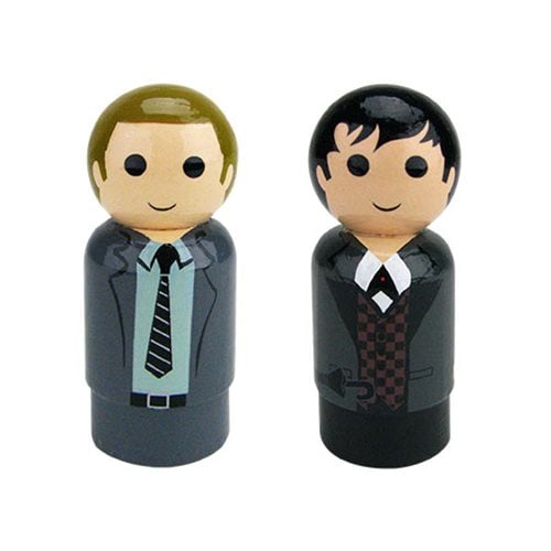 Gotham TV Series Detective Gordon and The Penguin Pin Mates Wooden Collectibles Set