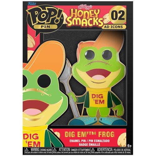 Honey Smacks Dig Em' Frog Large Enamel Pop! Pin