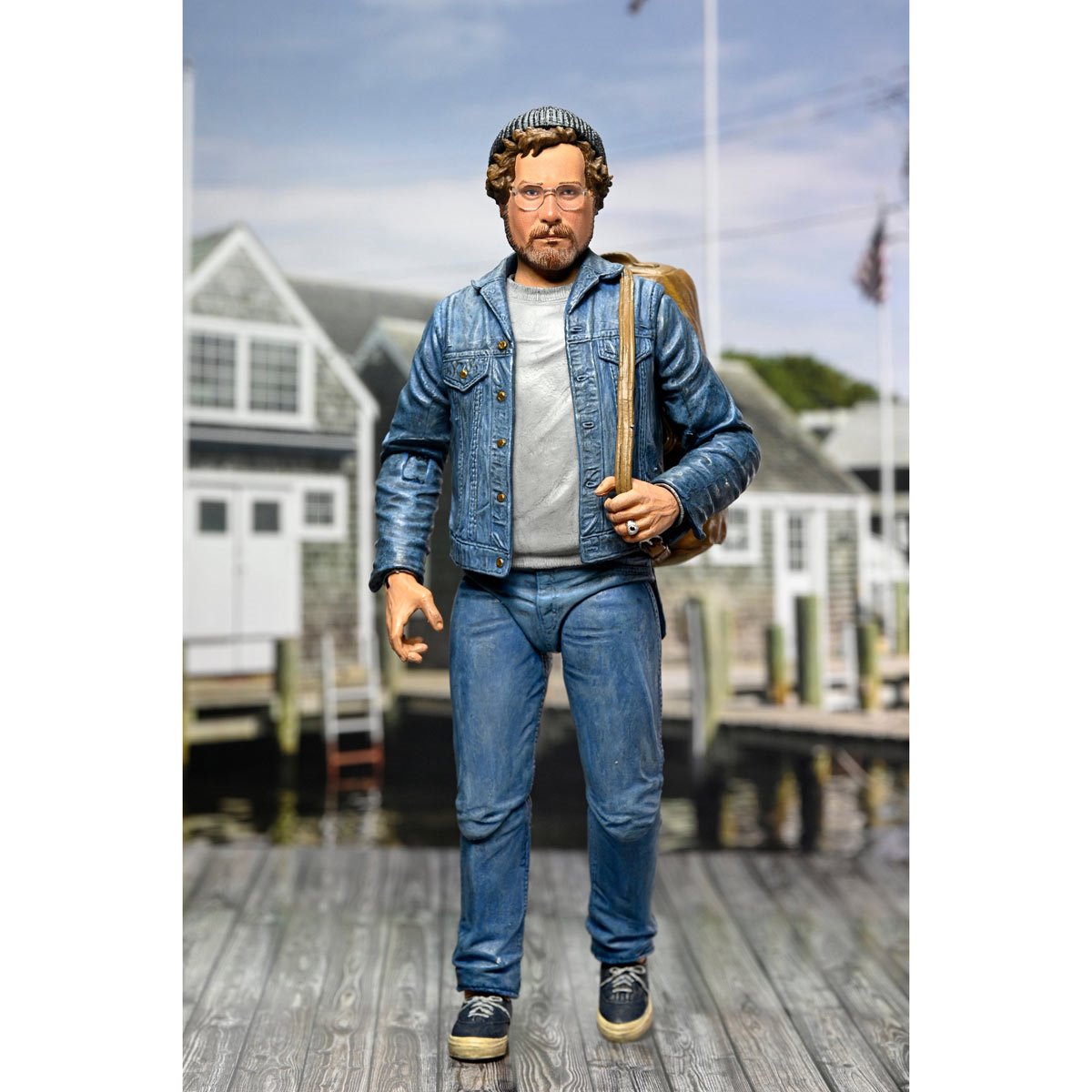 Neca Jaws - Action Figure Matt Hooper 20 Cm Con Vestiti In Stoffa, Testa Intercambiabile E Accessori