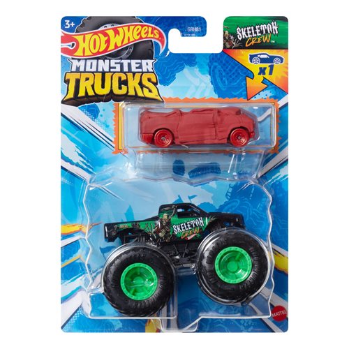 Hot Wheels Monster Truck Plus Car 1:64 Scale Vehicle 2-Pack 2024 Mix 1 Case of 8