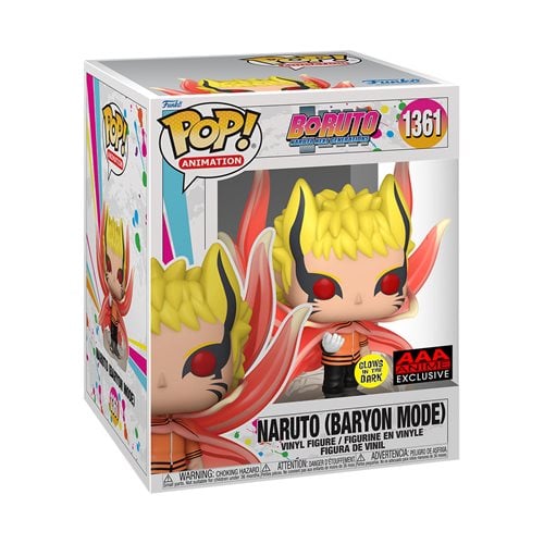 Boruto: Naruto Next Generations Naruto Baryon Mode Glow-in-the-Dark Pop! Vinyl Figure - AAA Anime Ex