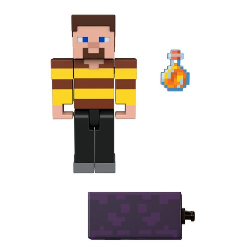 Minecraft Build-A-Portal Steve in Yellow Shirt Action Figure