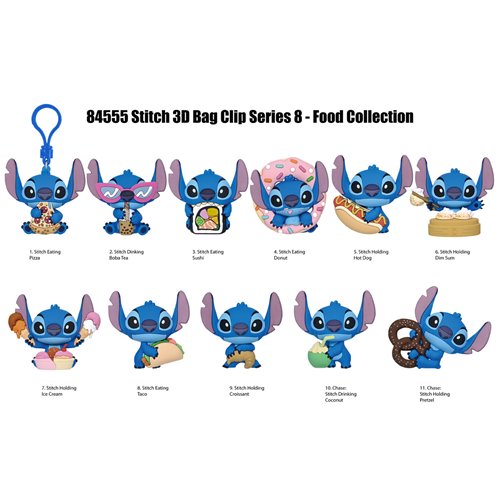 Lilo & Stitch Stitch Series 8 3D Foam Bag Clip Random 6-Pack