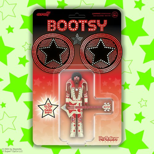 Bootsy Collins Glow-in-the-Dark 3 3/4-Inch ReAction Figure