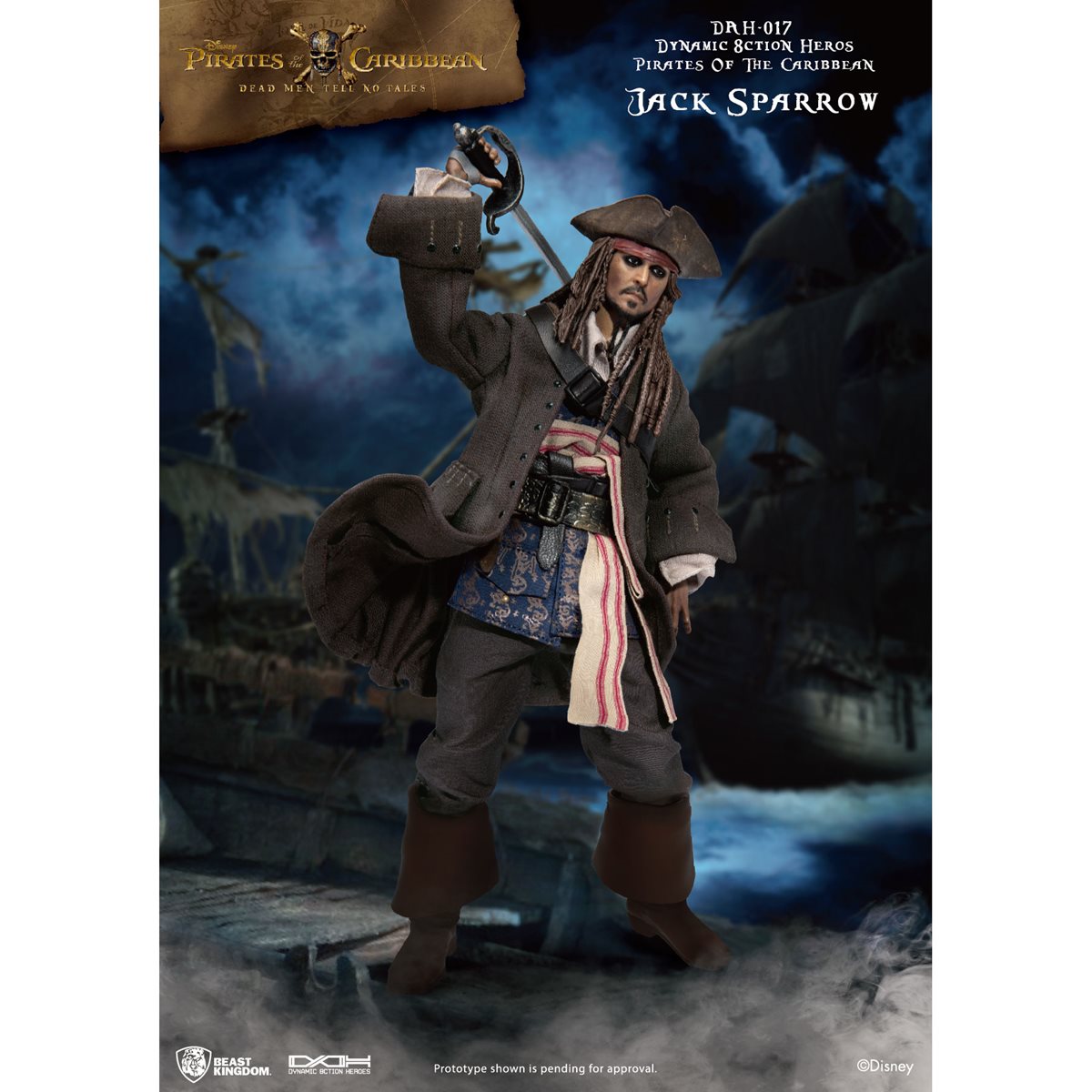 2020 Beast Kingdom Toys POTC Jack Sparrow Dah-017 7" Action Figure MIB Pirates for sale online 