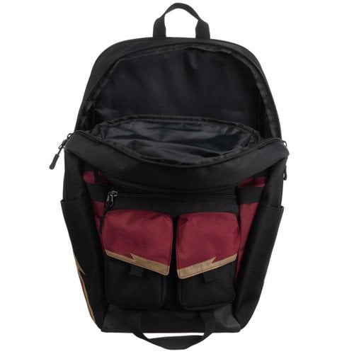 The Flash Black-and-Maroon Backpack