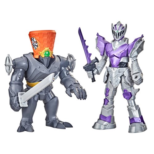 Power Rangers Dino Fury Battle Attackers 2-Pack Void Knight vs. Snageye Martial Arts Kicking Action