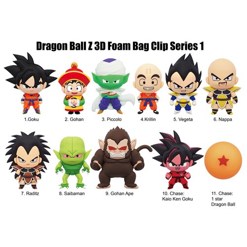 Dragon Ball Z Series 1 Figural Bag Clip Display Case of 24