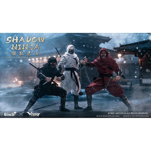 VTOYS X 6INCH White Shadow Ninja SN003 1:12 Scale Action Figure