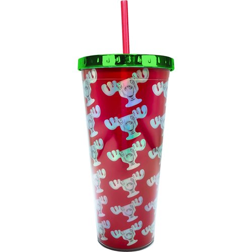 Christmas Vacation Christmas Moose 20 oz. Foil Cup with Straw