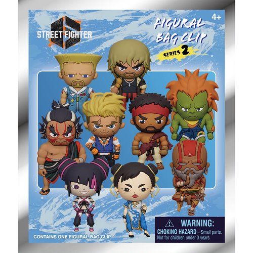 Street Fighter Series 2 3D Foam Bag Clip Display Case of 24