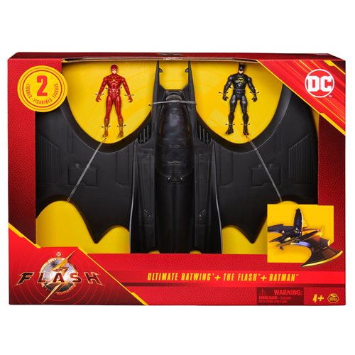The Flash Ultimate Batwing with The Flash and Batman Action Figures Set