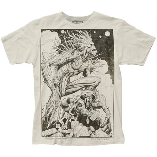 Guardians of the Galaxy Groot and Rocket Sketch T-Shirt