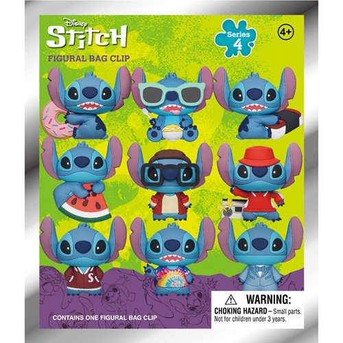 Lilo & Stitch Stitch S4 3D Foam Bag Clip Display Case of 24