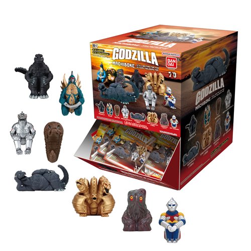 Godzilla Machiboke 01 02 Gashapon Blind Pack Mini-Figure Case of 24