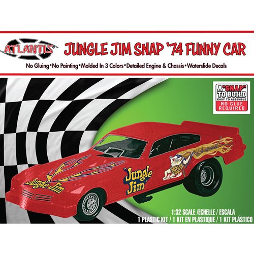 1972 Vega Funny Car Jungle Jim 1:32 Scale Snap Plastic Model Kit