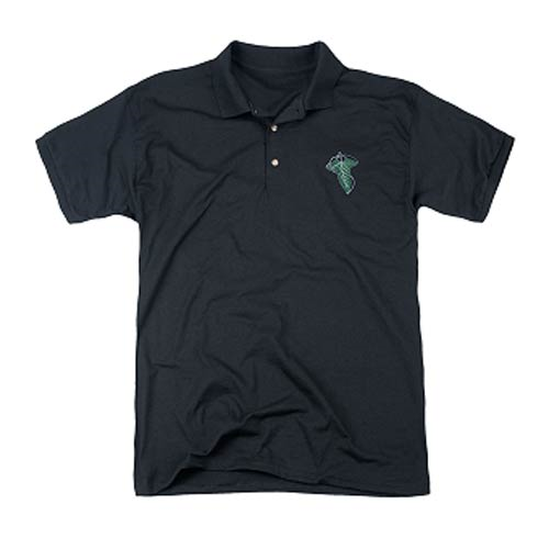 Lord of the Rings Embroidered Leaf Patch Polo T-Shirt