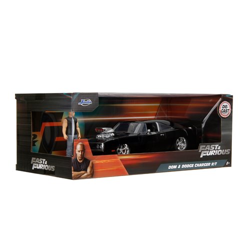 Hollywood Rides Fast and the Furious Dodge Charger R/T 1:24 Scale Die-Cast Metal Vehicle with Dom Fi