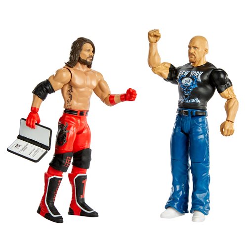 WWE Stone Cold Steve Austin and AJ Styles Basic Series 67 Action Figure 2-Pack