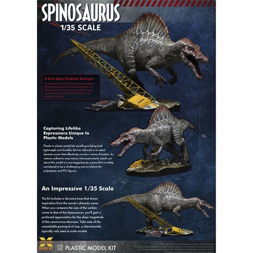 Jurassic Park III Spinosaurus 1:35 Scale Plastic Model Kit - Reissue