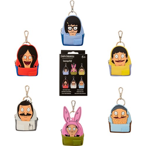 Bob's Burgers Cosplay Mini-Backpack Mystery Box Bag Charm Case of 15