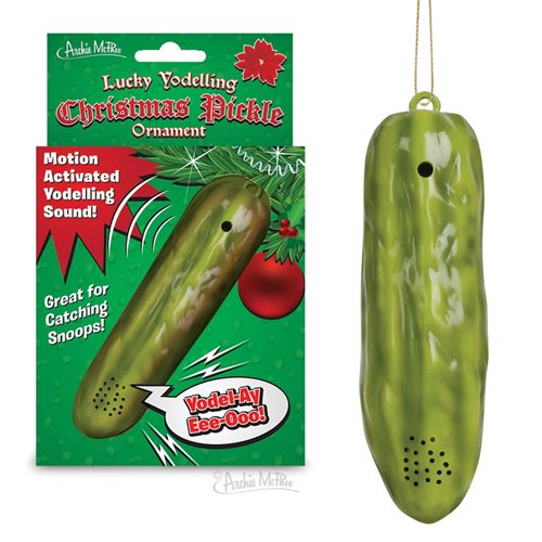 Lucky Yodeling Pickle Christmas Ornament