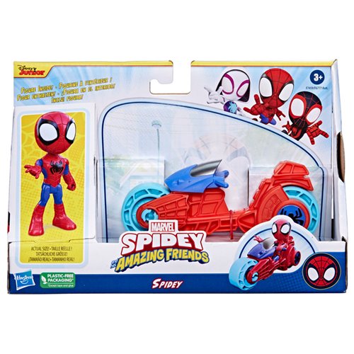 Spidey and His Amazing Friends Spider-Man Action Figure with Toy Motorcycle