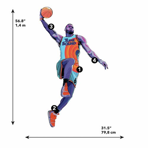 Space Jam 2 LeBron James Peel and Stick Giant Wall Decals