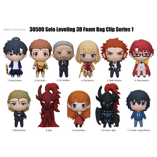 Solo Leveling 3D Foam Bag Clip Random 6-Pack