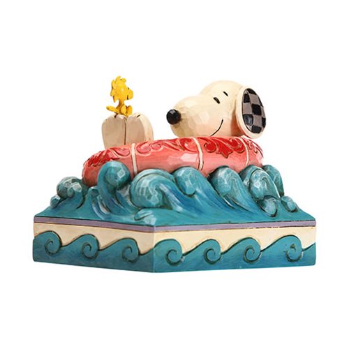 Peanuts Snoopy and Woodstock in Floatie Float Away by Jim Shore Statue