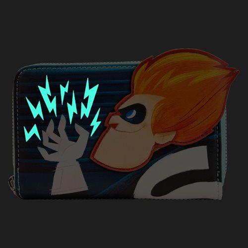 The Incredibles Syndrome Pixar Moments Glow-in-the-Dark Zip-Around Wallet