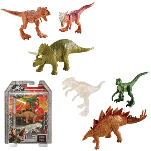 Jurassic World T-Re Triceratops Fallen Kingdom Dino-Mites 3-Pack Mini-Figure 