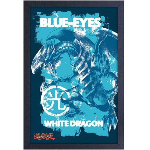 Yu-Gi-Oh Blue-Eyes White Dragon Framed Art Print