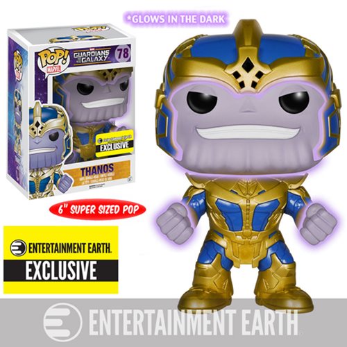 Guardians of the Galaxy Thanos Glow-in-the-Dark 6-Inch Pop! Vinyl Bobble Head Figure - Entertainment Earth Exclusive