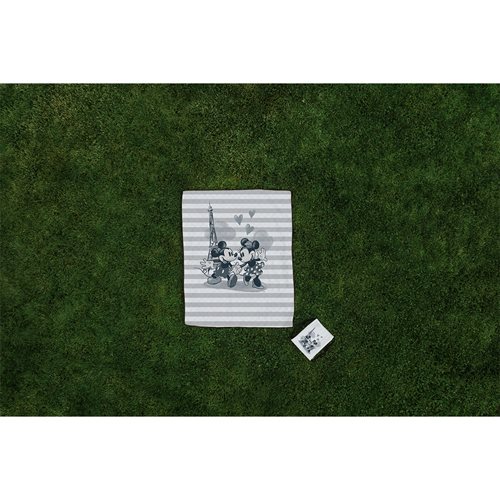 Mickey and Minnie Mouse Black and White Impresa Picnic Blanket