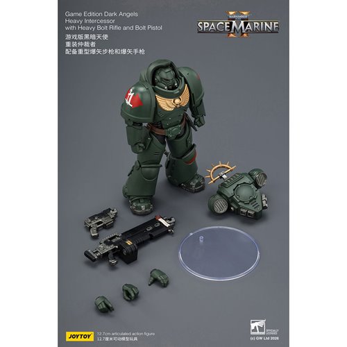 Joy Toy Warhammer 40K Space Marines Game Edition Dark Angels Heavy Intercessor Rifle & Pistol 1:18 S