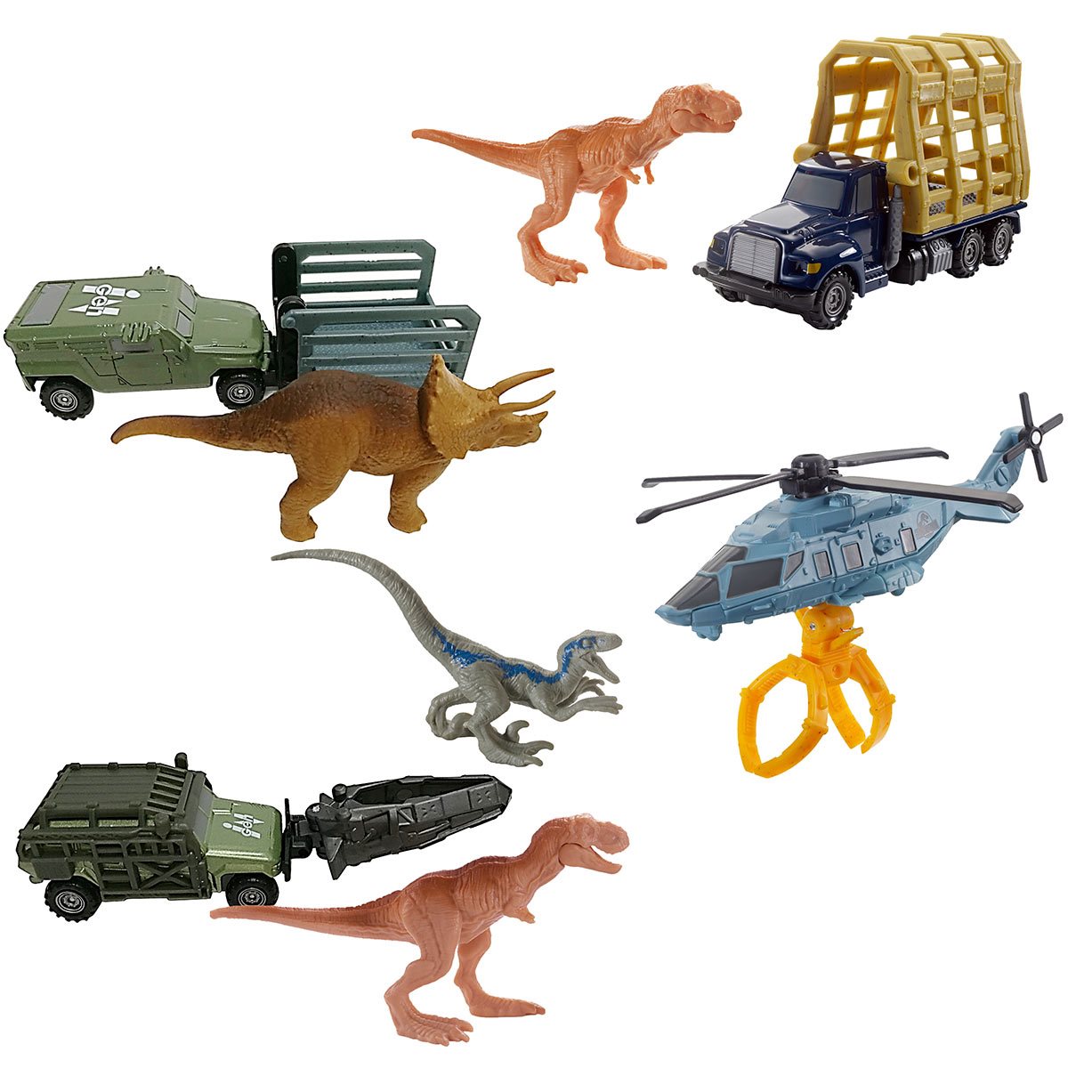 Match Box Jurassic World Dino Transporter Set Von 4 Stücke Originale 