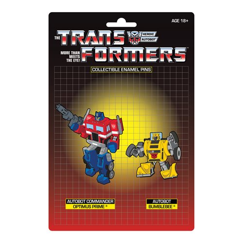 Transformers Optimus Prime and Bumblebee Retro Pin 2-Pack Set