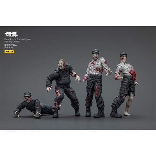 Joy Toy Dark Source Zombie Security Guard 1:25 Scale Action Figure 4-Pack