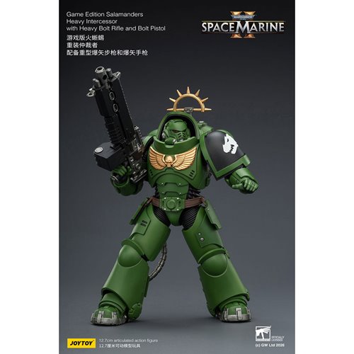Joy Toy Warhammer 40,000 Space Marines Game Edition Salamanders Intercessor Bolt Rifle & Pistol 1:18